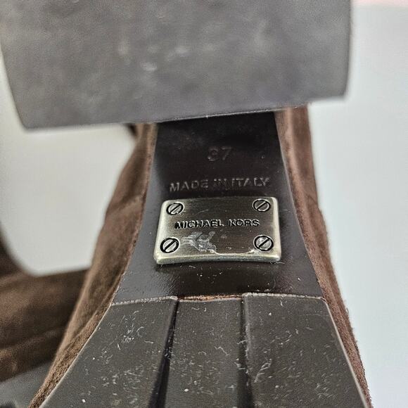 Michael Kors Collection Brown Suede Knee High Boots - Picture 13 of 13